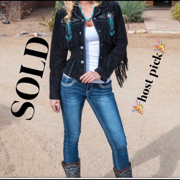 Jackets & Blazers - WESTERN JACKET Fringed Suede Leather Jacket